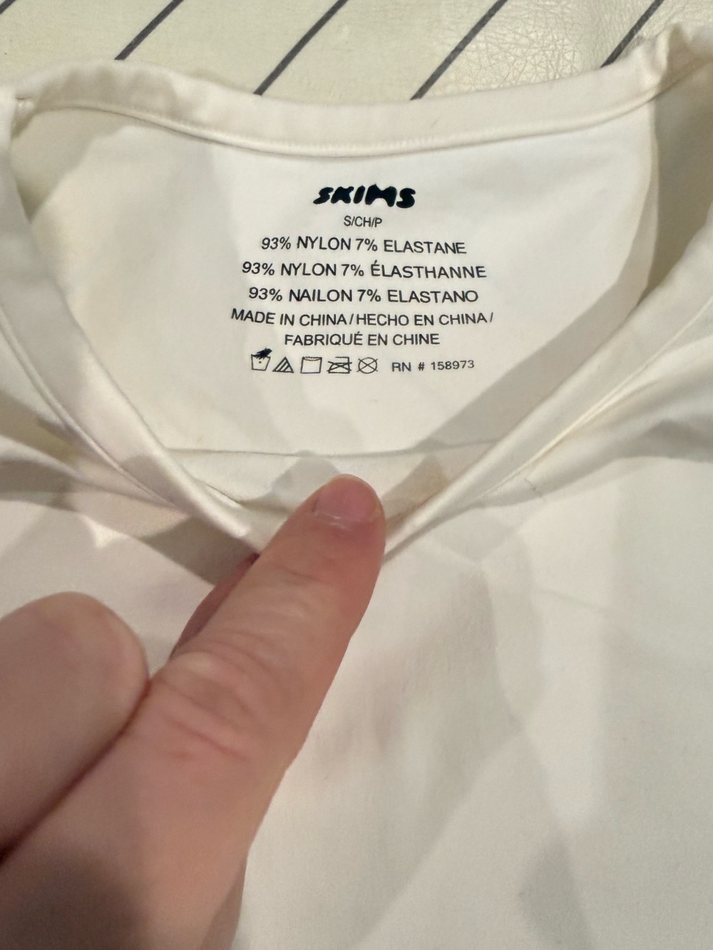 Skims Ivory Short Sleeve Top - Picture 3 of 8